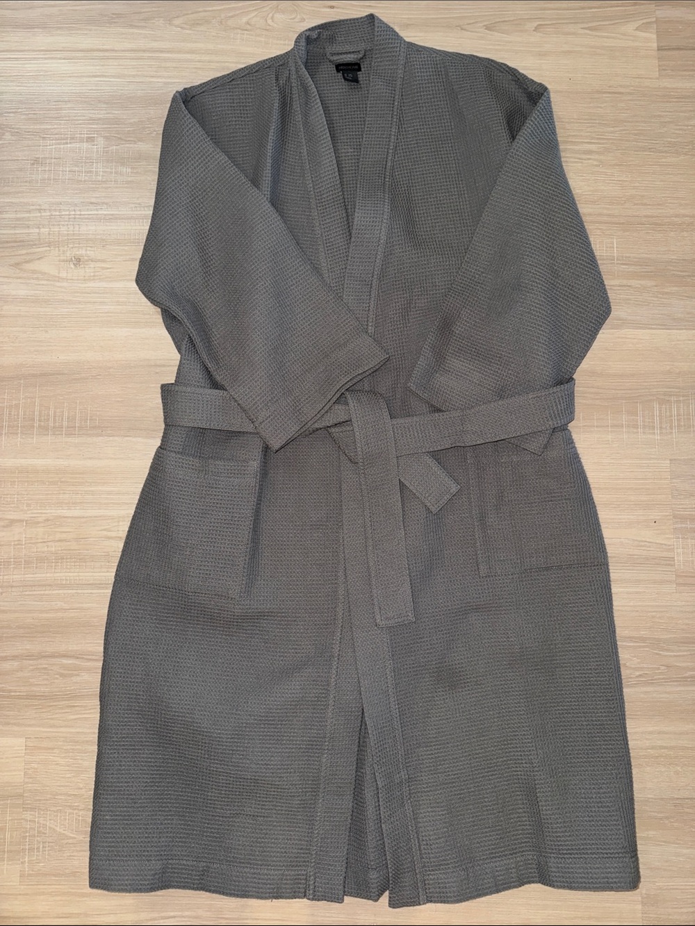 H&M Unisex Grey Waffle Knit Robe